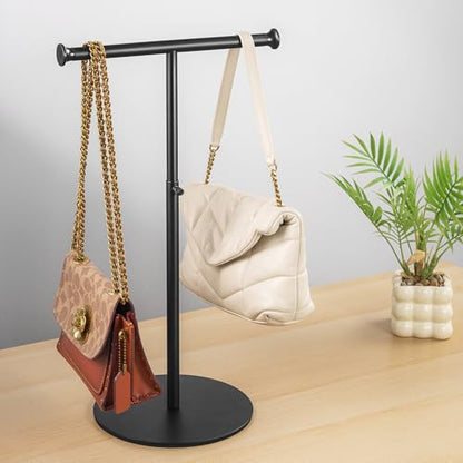 niffgaff 2 Pack 15"-24" T Bar Purse Display Stand Tabletop - color: Black