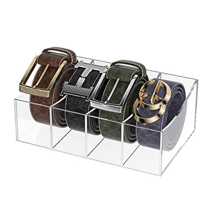 Acrylic Belt Organizer - color: 4 Compartments