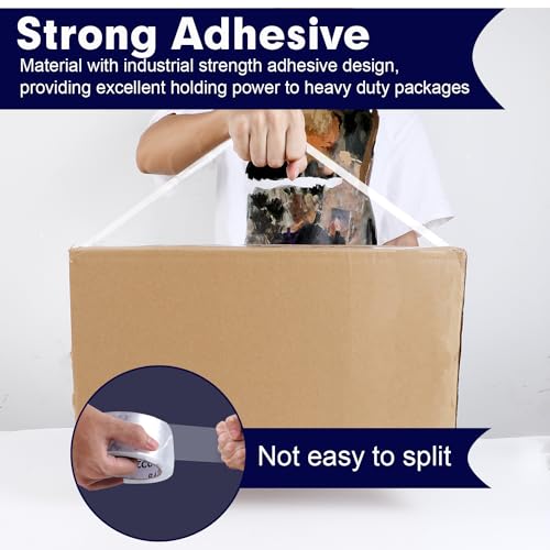 RAZCC Packing Tape, 24 Rolls Clear Heavy Duty Packaging Tape with Dispensers for Packing Shipping Moving Mailing, Thicker Sealing Tape -1.88" x 65 Yards Per Roll, 1560 Total Yards - size: 1.88"-24 Rolls