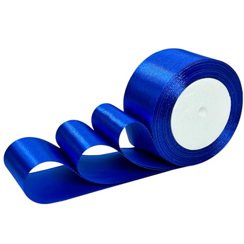 Luomorgo 2 Inch Satin Ribbon, 25 Yards, Royal Blue - color: Royal Blue, size: 2 inch x 25 yards