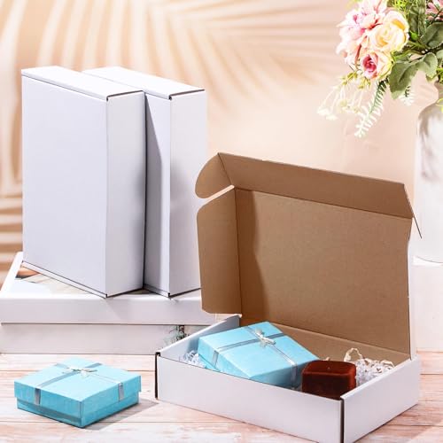 Qilery 100 Pcs 5.9 x 3.9 x 1.2 Inches Mailing Boxes White Mailer Boxes - size: 5.9 x 3.9 x 1.2 Inches