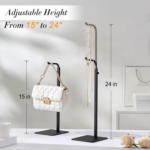 pickpiff 2-Pack Adjustable Table Banner Stands & Purse Holders, Black - color: Black, size: 2 Pack