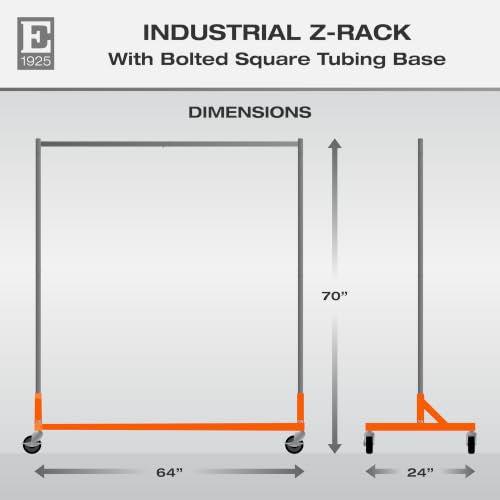 Econoco Economy Z-Rack, Collapsible, Orange, 64" L x 24" W x 70" H - color: Orange, style: Z Rack