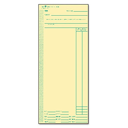 TOPS 1261 Acroprint/Amano/Cincinnati/Lathem Time Card, Weekly, 3 3/8 x 8 1/4, 500/Box