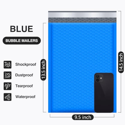 UCGOU Bubble Mailers 9.5x14.5" 40 Pack Usable Size 9.5x13.5" Blue Padded - color: Blue, size: 9.5x14.5" 40PC
