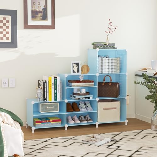 AWTATOS 6 Cube Closet Organizer Storage Shelves,Blue - color: Blue