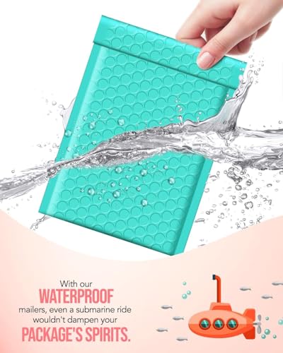 GSSUSA Teal Bubble Mailers 10.5x16" 500 Pack Padded Envelopes Self Seal - color: Teal, size: 10.5X16 500pc