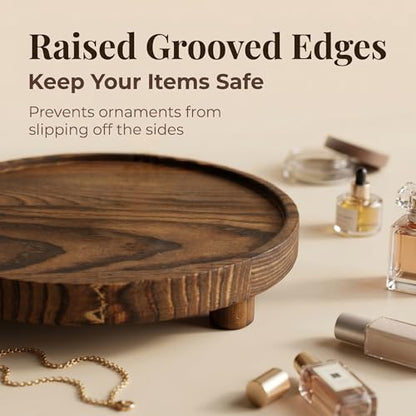 6 PCS 5/6/8 Inch Wooden Risers for Display Wood Pedestal Stand (Brown) - color: Wood