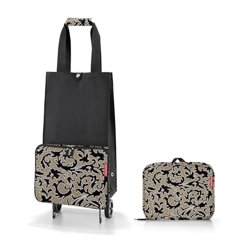 reisenthel foldabletrolley Baroque Marble - Foldable, Compact Shopping cart - Easy to Store - Rigid Edge Protection - color: Baroque Marble