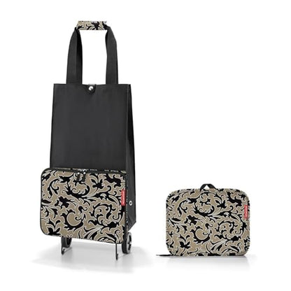 reisenthel foldabletrolley Baroque Marble - Foldable, Compact Shopping cart - Easy to Store - Rigid Edge Protection - color: Baroque Marble