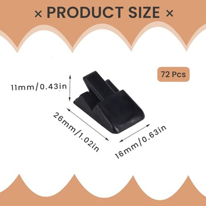 72 Pcs Black Plastic Ring Holder, Ring Display Stand, Ring Clips Stand, Jewelry Display Stand and Ring Organizer for Wedding Rings Jewelry Store Vendors Shop Selling