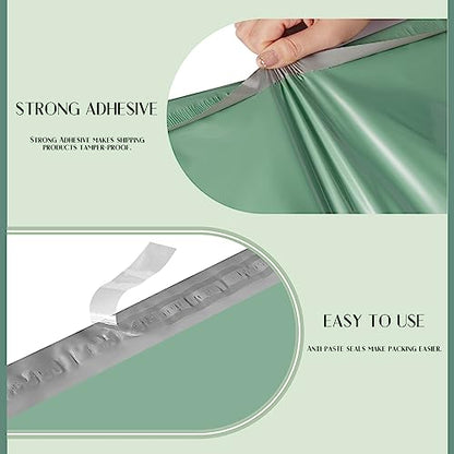 Metronic Poly Mailers 14.5x19 50PC Large Shipping Bags in Grayed Jade Green - color: Grayed Jade Green, size: 14.5x19 50PC