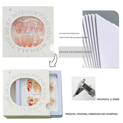 12 PCS Packaging Box 3D Floating Frame Display Stand, Packaging Display Box, Transparent Window Jewelry Case, Jewelry Gift Box, Storage Case，PE Film Anti-oxidation (Off White) - color: Off White
