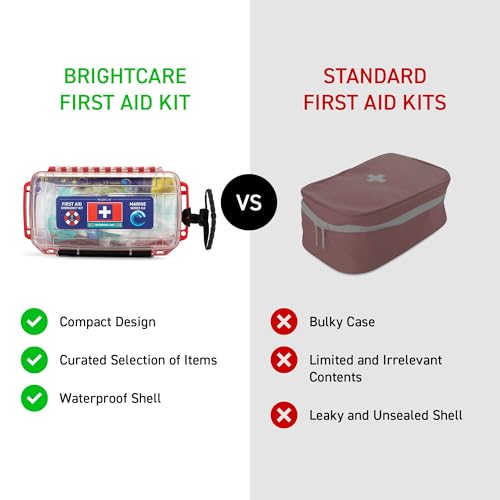 Marine Waterproof First Aid Kit for Boat, Kayak, Sailing & Beach