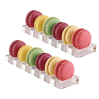 Jusalpha® Clear Acrylic Macaron/Cookies Display Tray, 2 Packs (Capacity:6) - size: Capacity:6