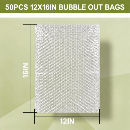 50PCS 12x16"Bubble Pouches,Shockproof Cushioning Protection - size: 50PCS-12x16Inches