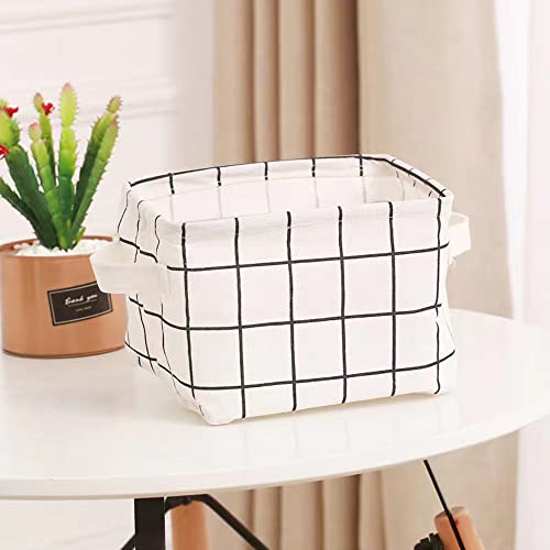 6-Pack Foldable Canvas Storage Baskets with Handle - color: Style C