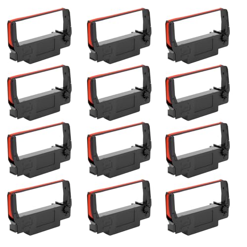 12x ERC-30 ERC-34 ERC-38 B/R Ribbon Black and Red Ink Cartridge