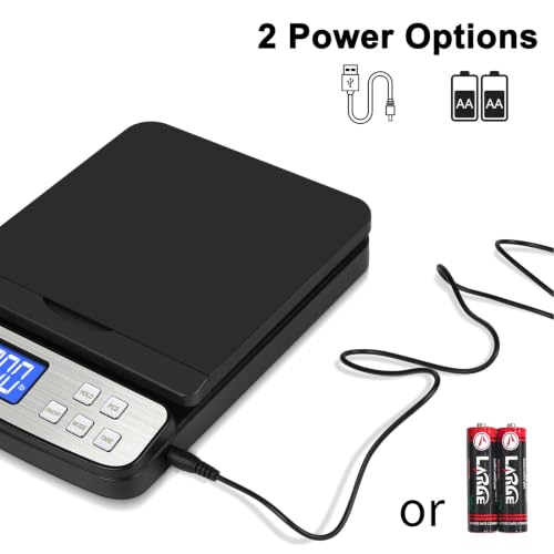 Fuzion Shipping Scale - Digital Postal Scale 90lb x 0.1oz, Flip-up Platform - color: Black