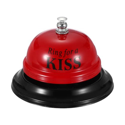 PATIKIL Desk Bell, 3.3" Service Call Bell Ringing, KISS, Bright Red - color: Bright Red(kiss)