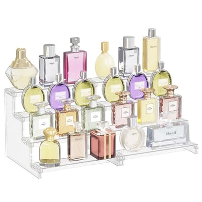 Lifewit Perfume Organizer, Cologne Stand Tool-Free Assembly, 9", 2 Pcs - color: Clear, size: 9 Inch,2 Pcs