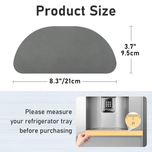 LOPNUR 2 Pack Refrigerator Drip Tray Catcher, 8.3"x3.7" Semi-Circle, Grey - color: Grey, size: Semi Circle - 8.3"x3.7"
