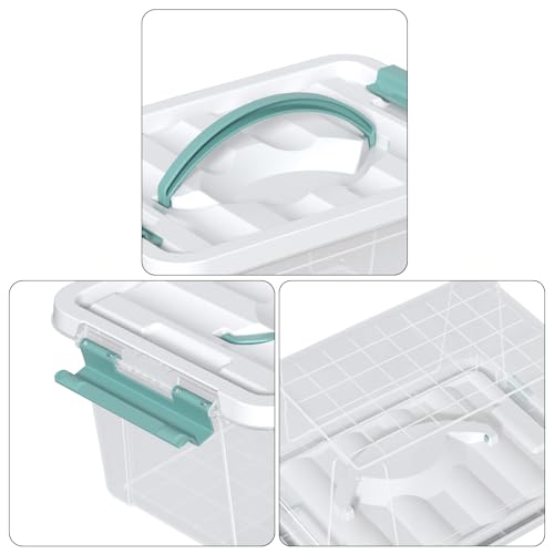 Zopnny 7-Quart Storage Bins with Lids, Stackable Plastic Totes, 6-Pack - size: 7 Quart