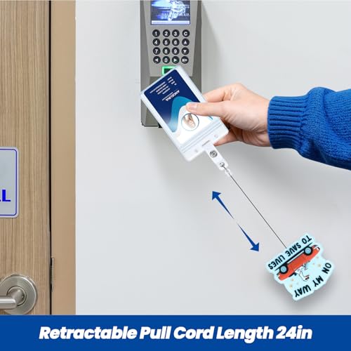 On My Way to Save Lives Blue Funny Silly Goose Paramedic Nurse Badge Reel - color: On My Way to Save Lives