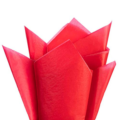 Red Premium Tissue Paper Wrapper Paper 20 x 28 Inch (10 Sheets) Flower Wrapping Paper for Gifts Bags, DIY Craft Supplies,Party Favors Goody Bags - color: Red