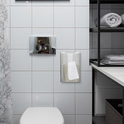 MAGICLULU Wall Mounted Tissue Box Hand Towel Dispenser for Bathroom Kitchen and Toilet Space Saving Tissue Storage Box for Multi-Fold Towels 7.48 X 4.72 X 3.54 in Grey