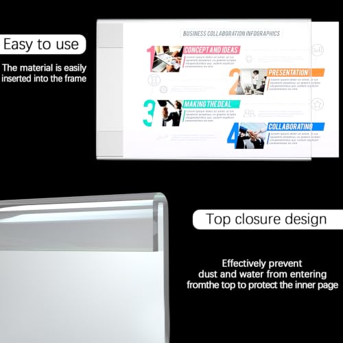5x7in Wall Acrylic Sign Holder Horizontal, 10 Pack - size: 5X7