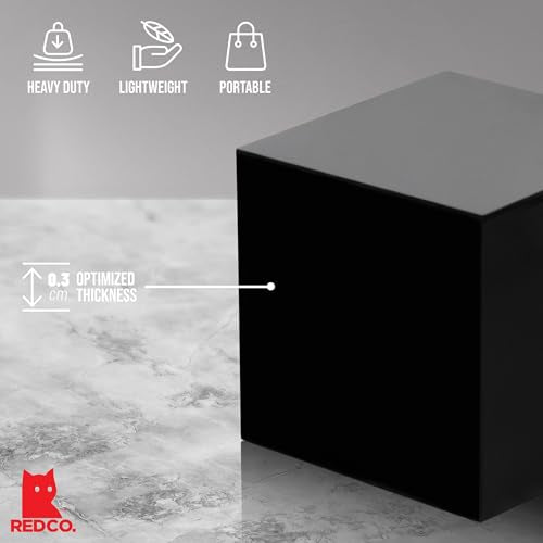 Red Co. Set of 3 Glossy Black Acrylic Cube Display Nesting Riser Stands with Hollow Bottoms - 2-Pack - color: Black, size: 4",5",6" - 2 Pack