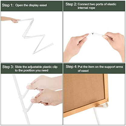 DANMO Easel Stand for Wedding Sign Poster 63'' Instant Display Easel for Floor Adjustable Metal Art Easel White 3 Pack - style: White 3 Pack