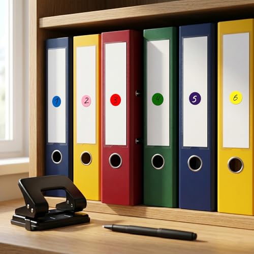 2040 Pcs Dot Stickers 0.4" Color Coding Labels, Black - color: Black