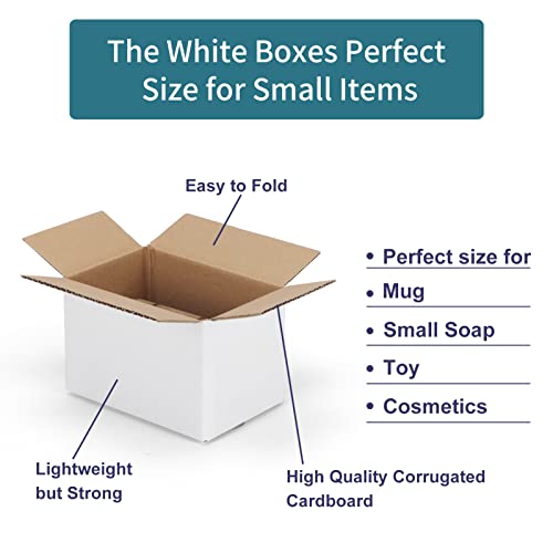 40 Pack Small Shipping Boxes 6x4x4 Inches - size: 6x4x4