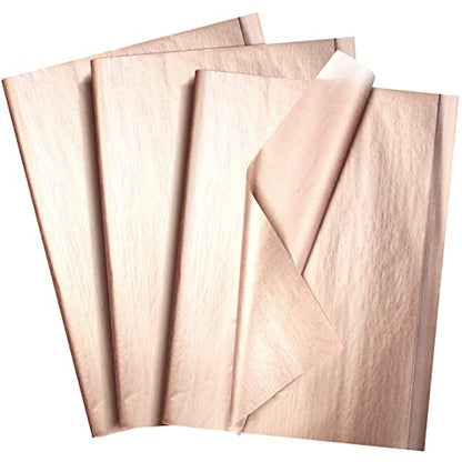 Fuutreo 300 Sheet Kraft Tissue Paper Bulk 14x20'' Wrapping, Rose Gold - color: Rose Gold