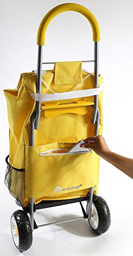 dbest products Trolley Dolly Shopping Grocery Foldable Cart Storage Mom, Blue Polka Dot - color: Daisy, style: Cart