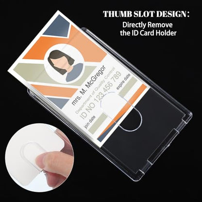 2 Pack Badge Holders Retractable Badge Reel with Clear Acrylic ID Holder - style: 2 Set Acrylic Material