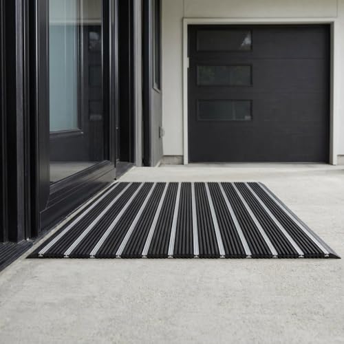 Ecomills Alumat Aluminum Doormat, 22.8" x 35.8", Black - size: 1'11" x 2'11" (Rectangular)