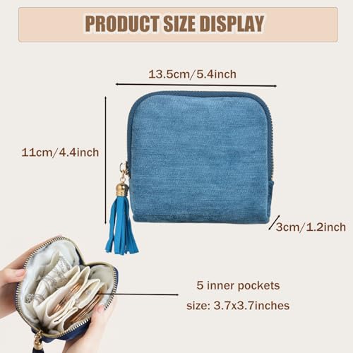 Travel Jewelry Case Organizer for Women - color: Light blue