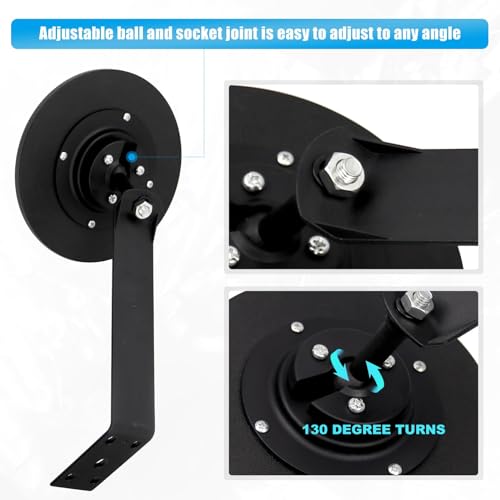 8" Convex Traffic Mirror, Adjustable Wall Mount for Driveway