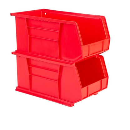 HE HUDSON EXCHANGE 15" x 8" x 7" Plastic Stackable Storage Bin, Red - color: Red, size: 1 Pack