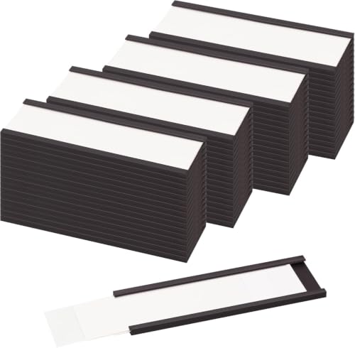 LLPT Magnetic Label Holder, 3" x 1" 50 Packs C Channel, ROHS Certified NBR - size: 3" x 1" 50 Packs