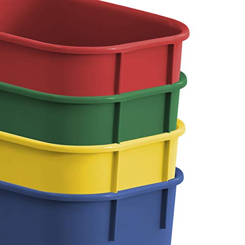 Acrimet Recycling Wastebasket Bin, 3.25 Gal / 13 Qt, 4-Pack