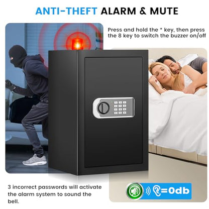 [16.54" Tall] Safe Box, 2.8 Cuft Home Safes With Fireproof Bag - size: 2.8 Cuft