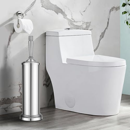 Chrome Toilet Brush and Holder Set，Toilet Bowl Brush and Holder - color: Chrome