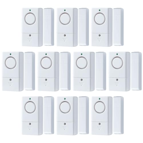 Door Window Alarms, 120DB Door Alarms for Kids Safety, Security Alarm with Chime for Store Pool, 10 Pack - style: 10 Pack