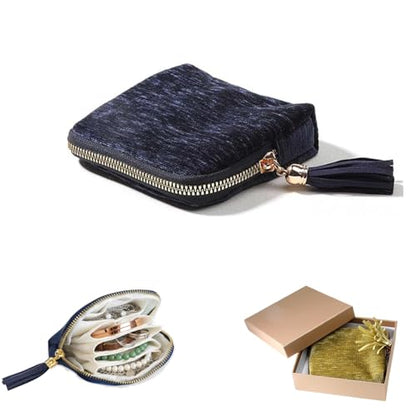 Travel Jewelry Case Organizer for Women - color: Dark blue