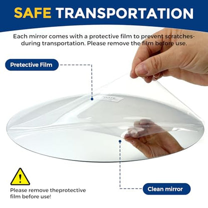 11.7in acrylic convex mirror 180° adjustable wide-angle indoor security mirror suitable for monitoring blind spots in parking lots Garage warehouses offices and traffic safety management - size: 11.7in