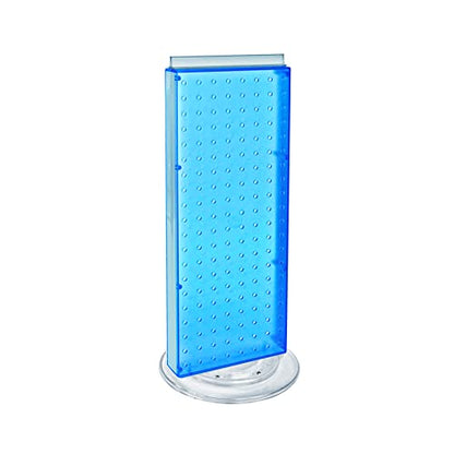 Azar 700508-BLU 8-Inch W by 20-Inch H Revolving Blue Pegboard Counter Unit, Blue - color: Blue, style: Pegboard Only